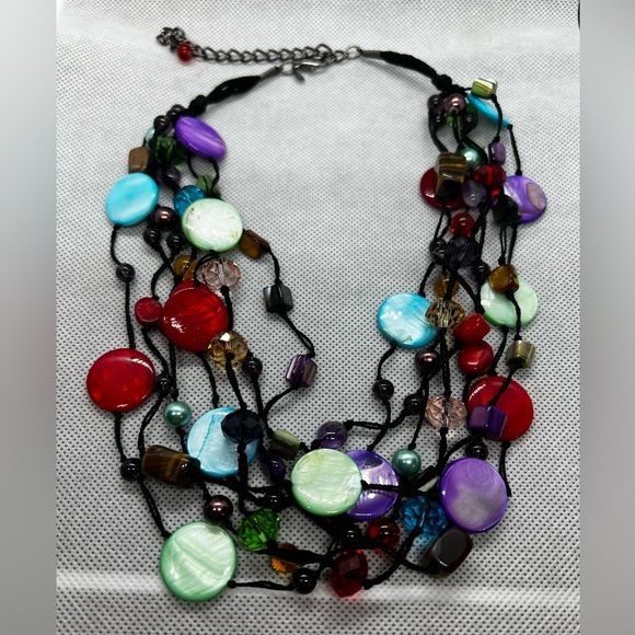 🆕 Vintage multicolored Rare necklace - Picture 5 of 11